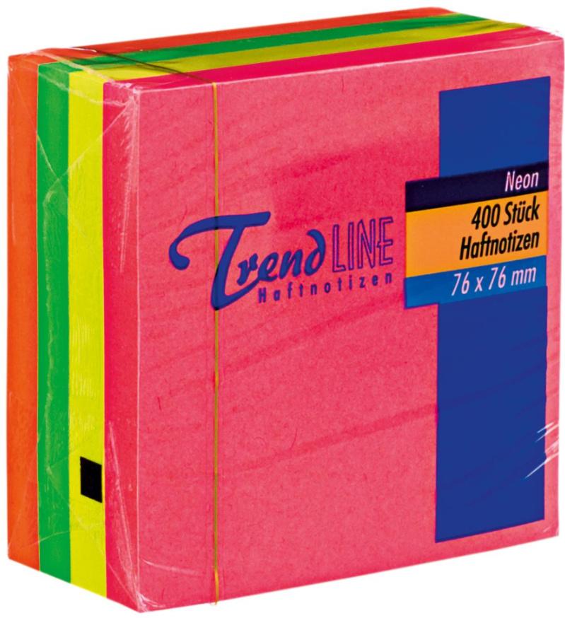 TrendLINE Haftnotiz-Würfel Neon 400 Blatt