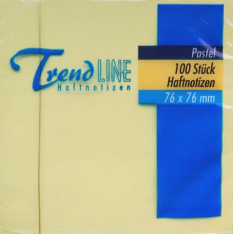 TrendLINE Haftnotiz Notes 100 Blatt 76 x 76 mm