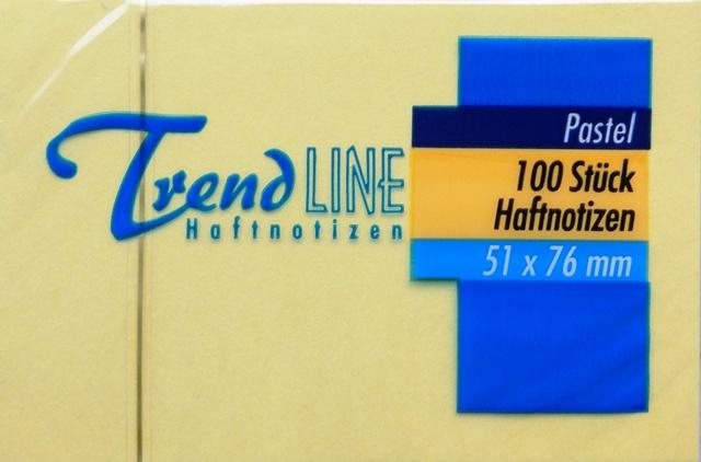 TrendLINE Haftnotiz Notes 100 Blatt 51 x 76 mm