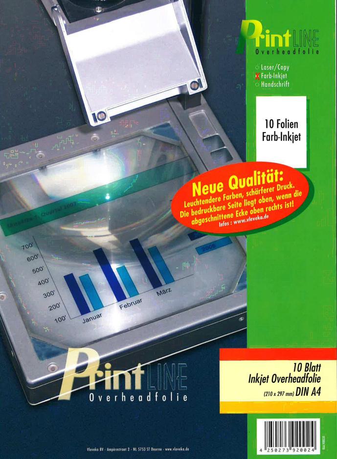 PrintLINE Inkjet Overheadfolie A4
