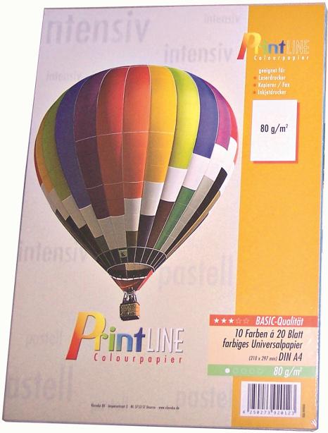 PrintLINE  Universalpapier 10Farben sortiert