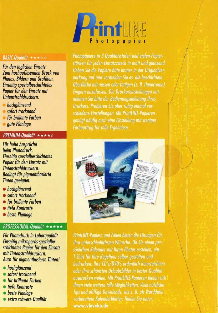 Produktbild PrintLINE Photopapier A4 glänzend für Inkjetdrucker 190g/m² 2 von 2