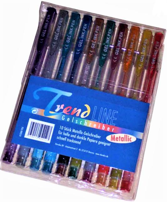 TrendLINE Gelstifte Glitzer 10er Etui