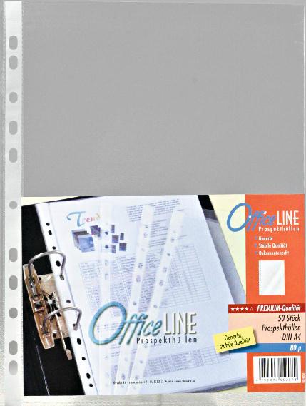 OfficeLINE Prospekthüllen A4 starke Folie 50 Stück