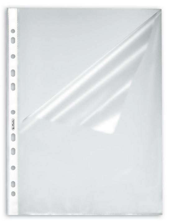 herlitz Prospekthülle A4 Standard genarbt o+s offen 10er Pack