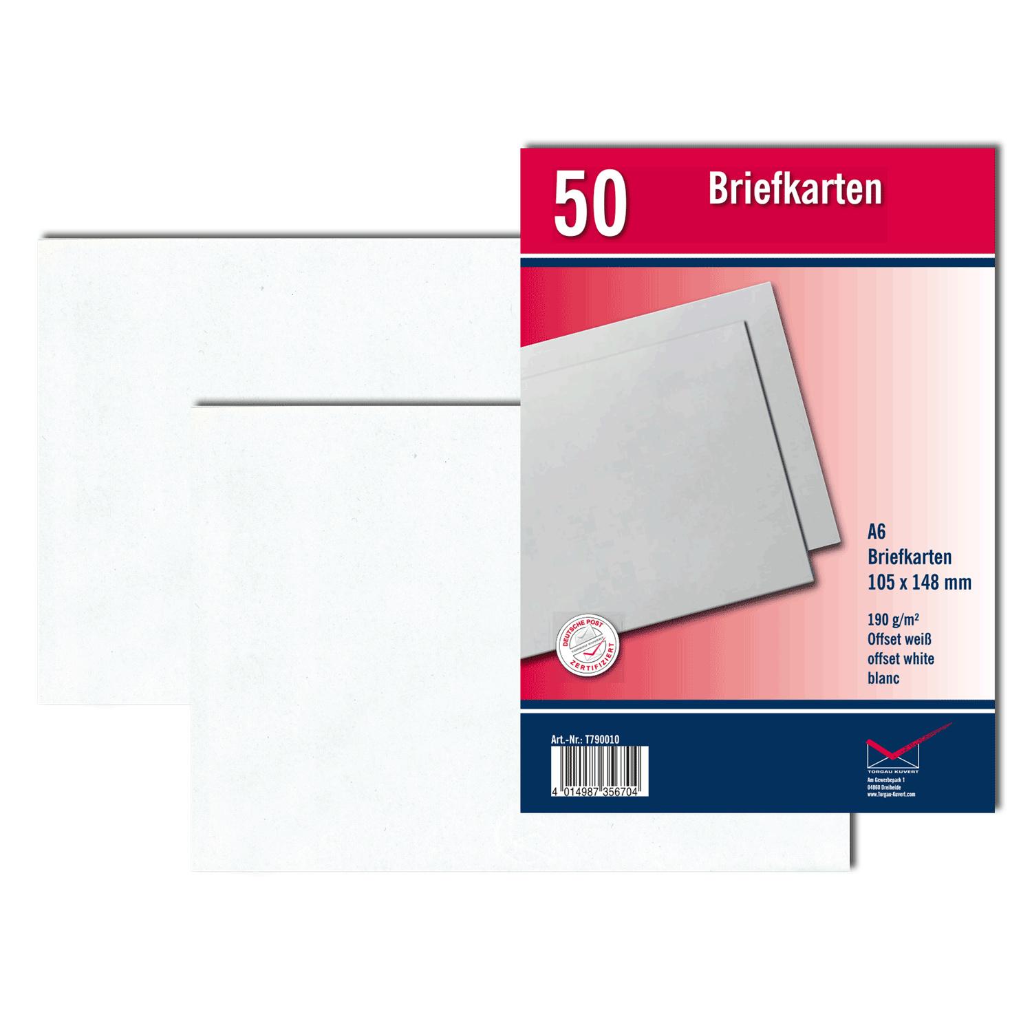 TORGAU Briefkarten A6 lose blanko
