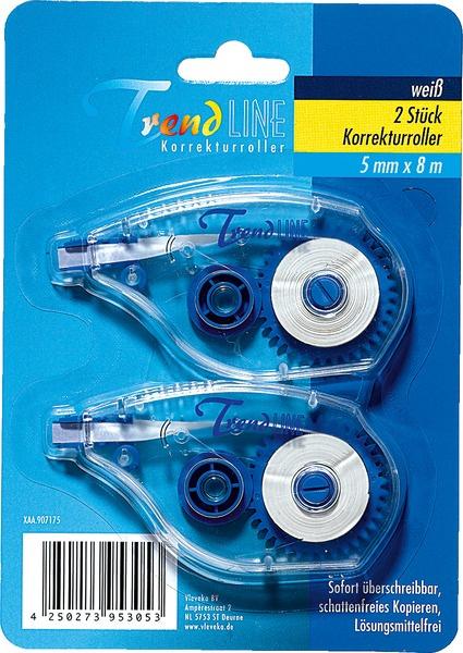 TrendLINE Korrekturroller weiss 2er Set