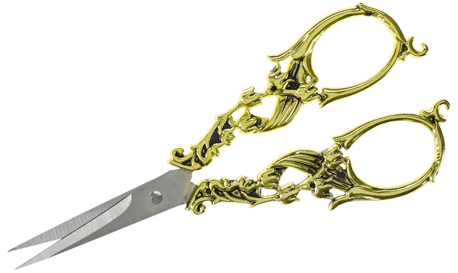 Läufer Schere Vintage Edelstahl 14,5cm Gold