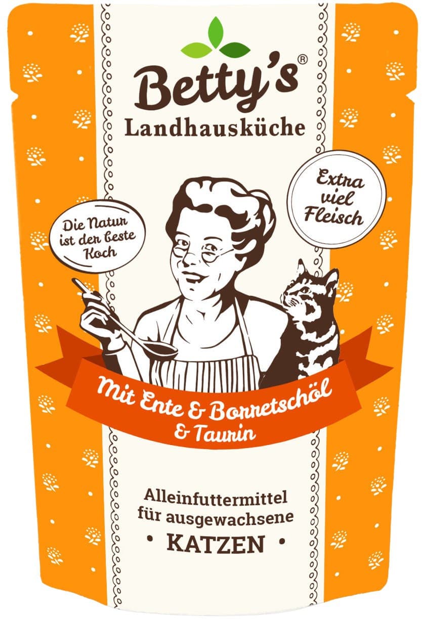 Betty's Landhausküche Katzennassfutter Ente & Borretschöl