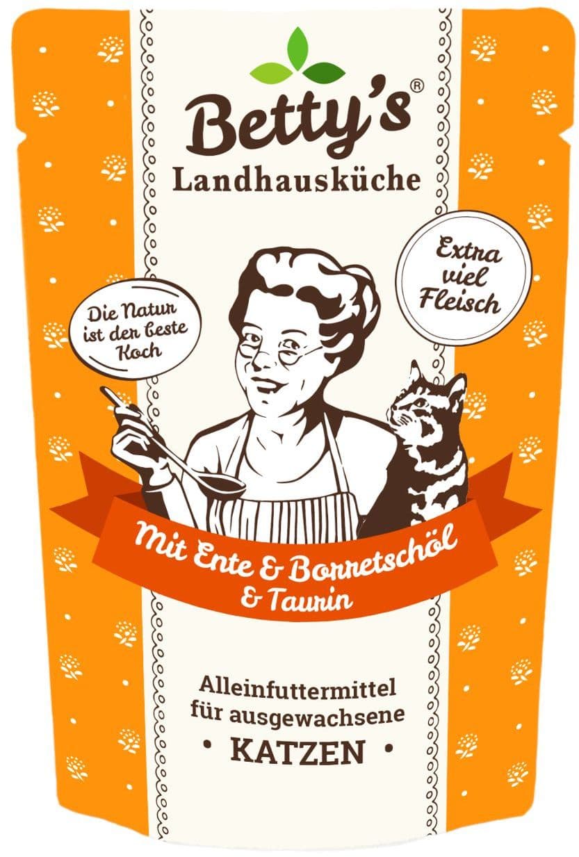 Betty's Landhausküche Katzennassfutter Ente & Borretschöl