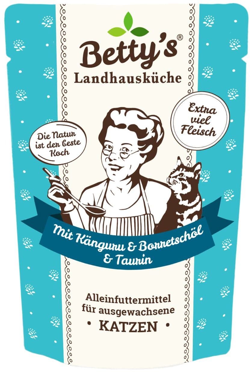 Betty's Landhausküche Katzennassfutter Känguru & Borretschöl