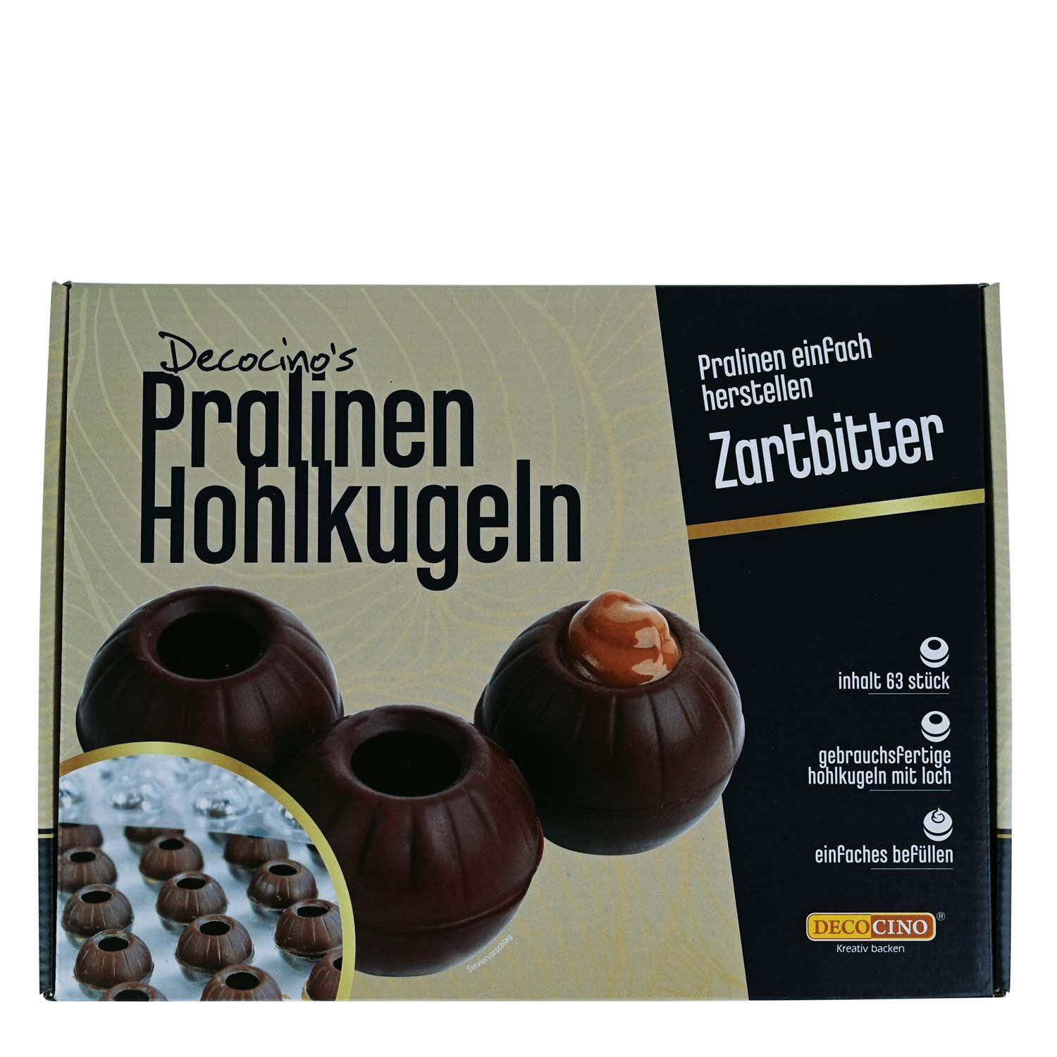 DECOCINO Pralinen Hohlkugeln Zartbitter-Schokolade