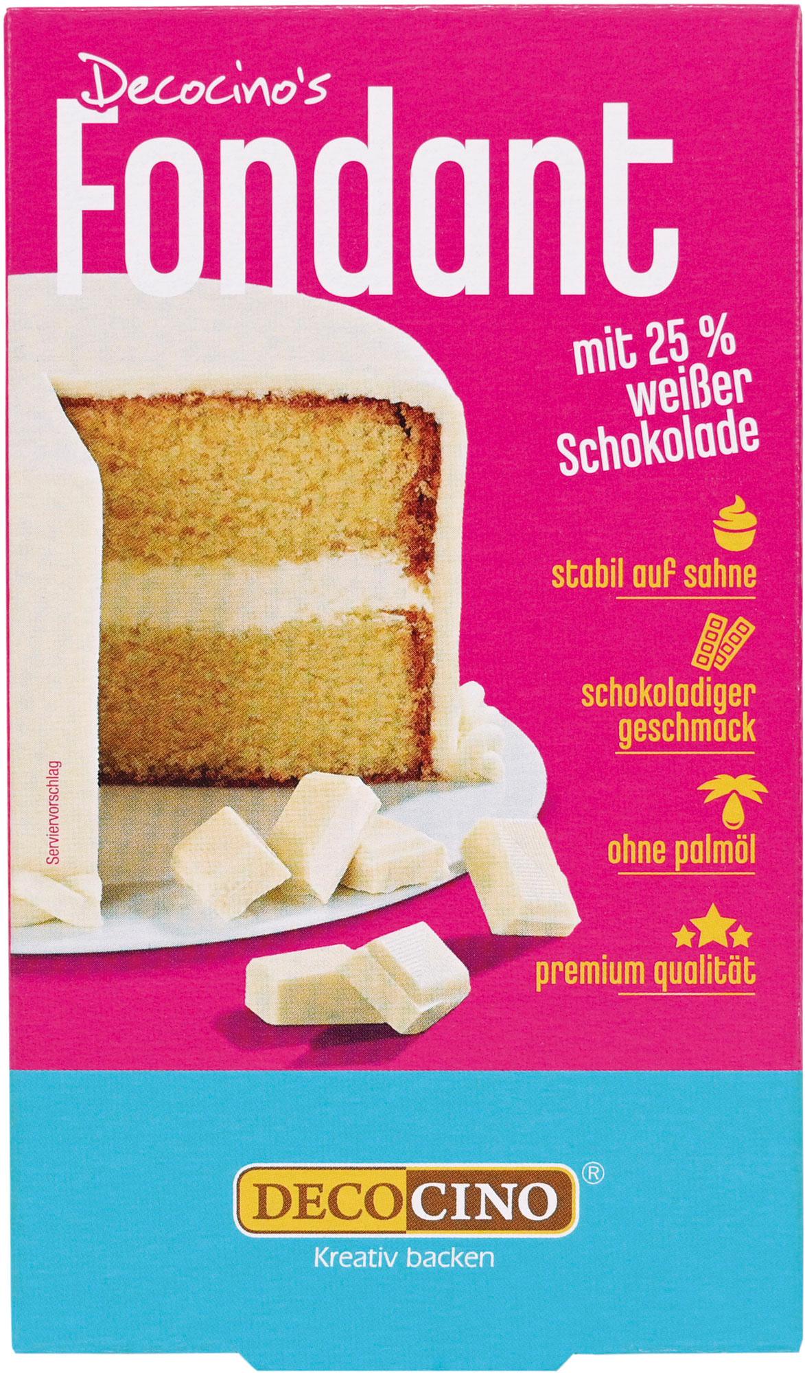 DECOCINO Fondant mit Weißer Schokolade