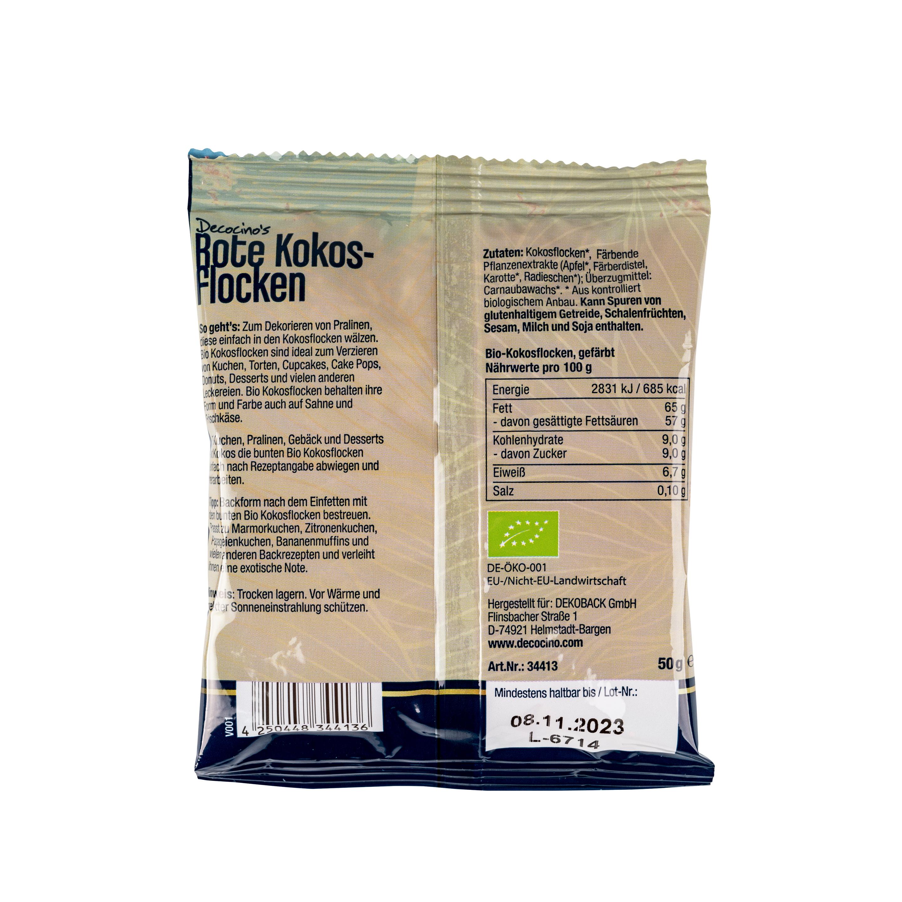 Produktbild DECOCINO Rote Kokosflocken 2 von 2