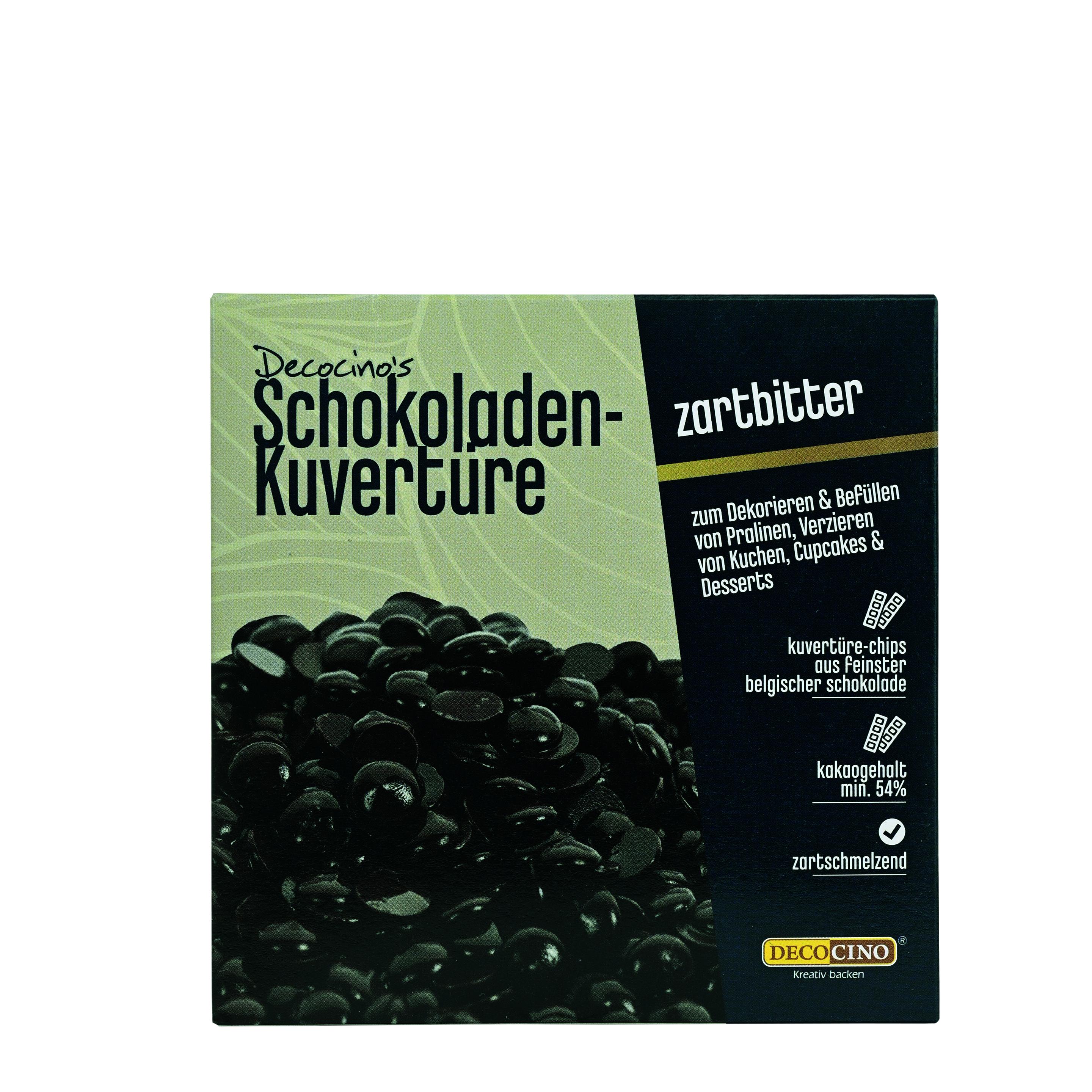 DECOCINO Schokoladen-Kuvertüre Zartbitter