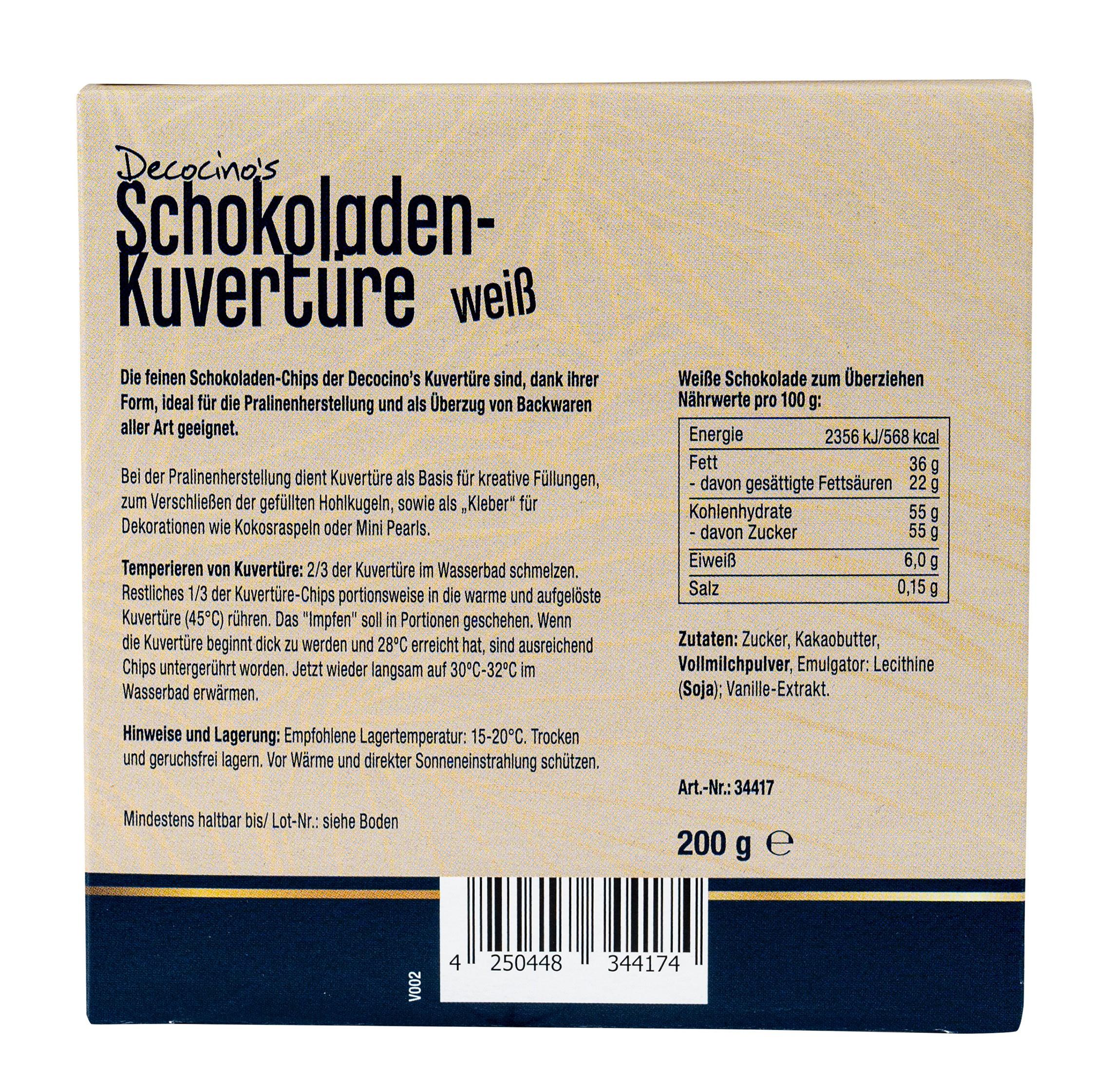 Produktbild DECOCINO Schokoladen-Kuvertüre weiß 2 von 2