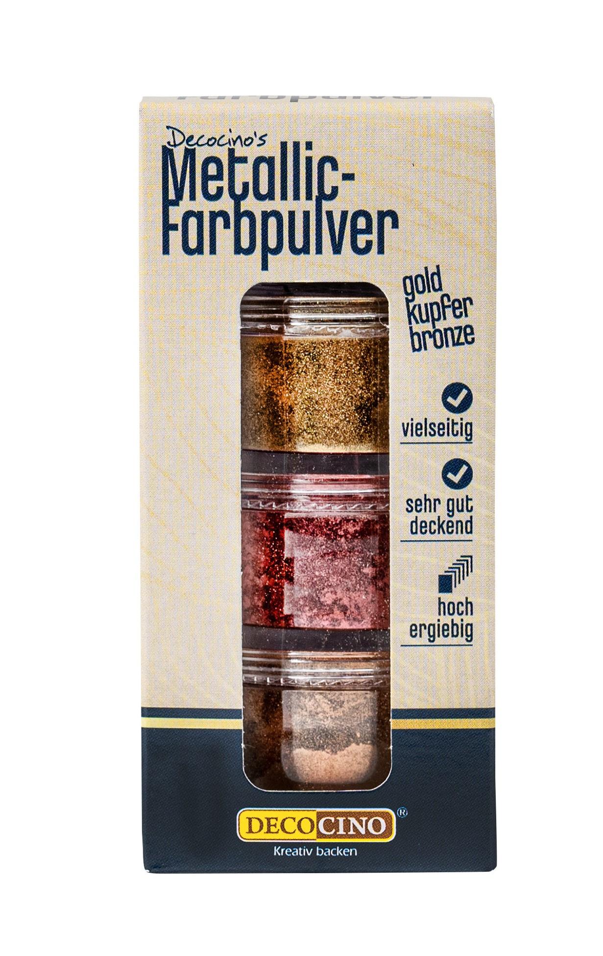DECOCINO Metallic-Farbpulver 3-farbig