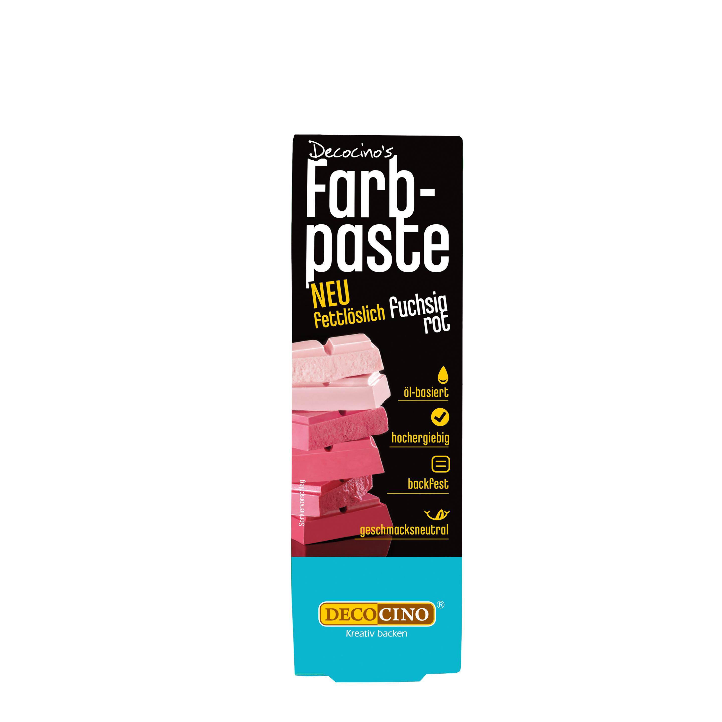 DECOCINO  Fettlösliche Farbpaste Fuchsia Rot