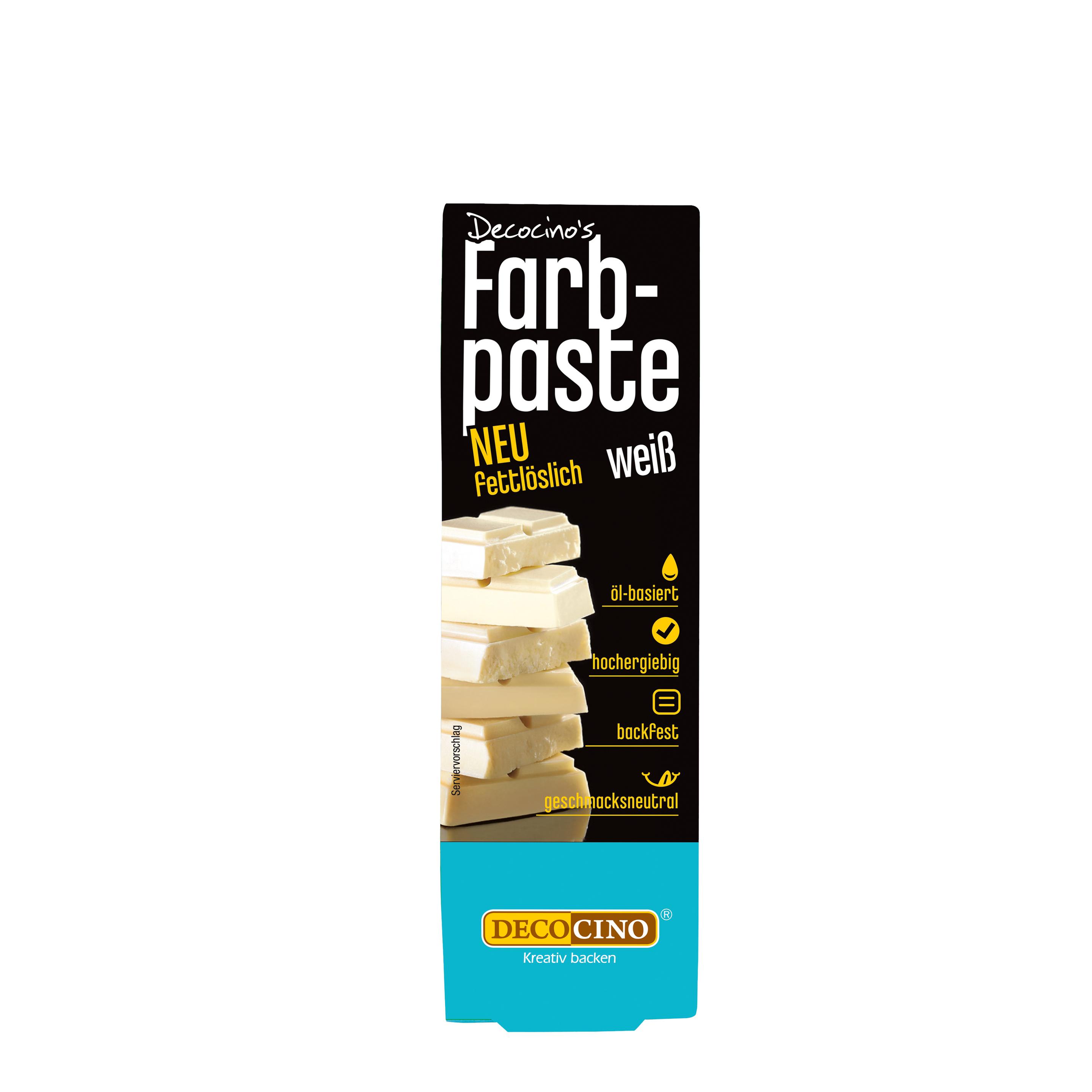 DECOCINO  Fettlösliche Farbpaste Weiß