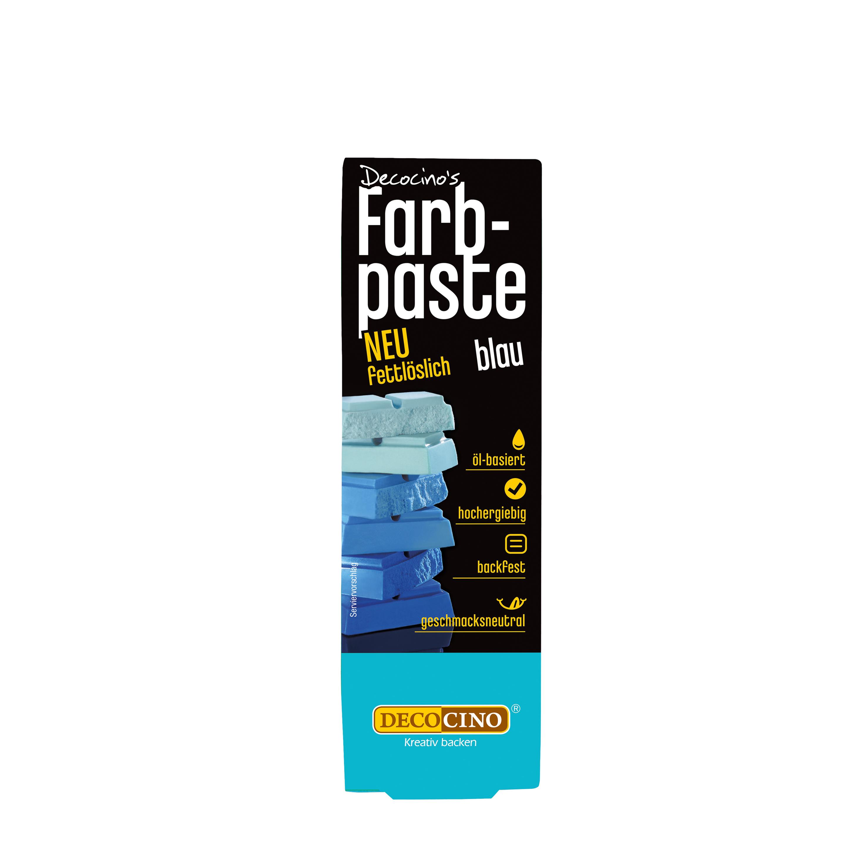DECOCINO  Fettlösliche Farbpaste Blau
