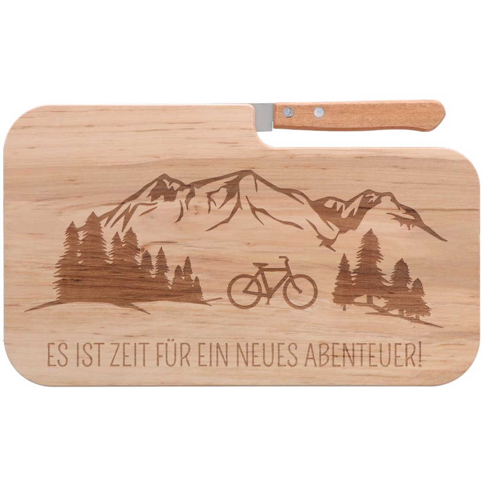 Spruchreif Brotzeitbrett mit Fahrrad Motiv