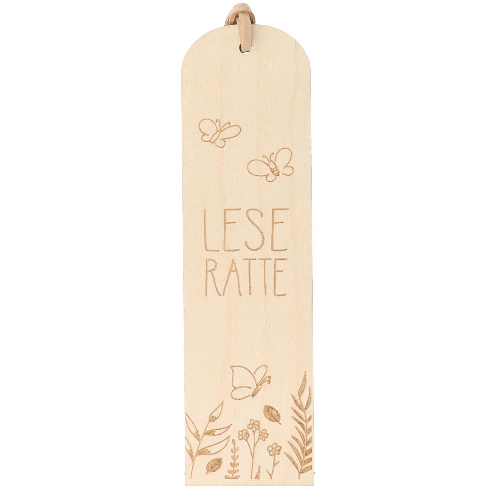 Spruchreif Lesezeichen Leseratte Floral