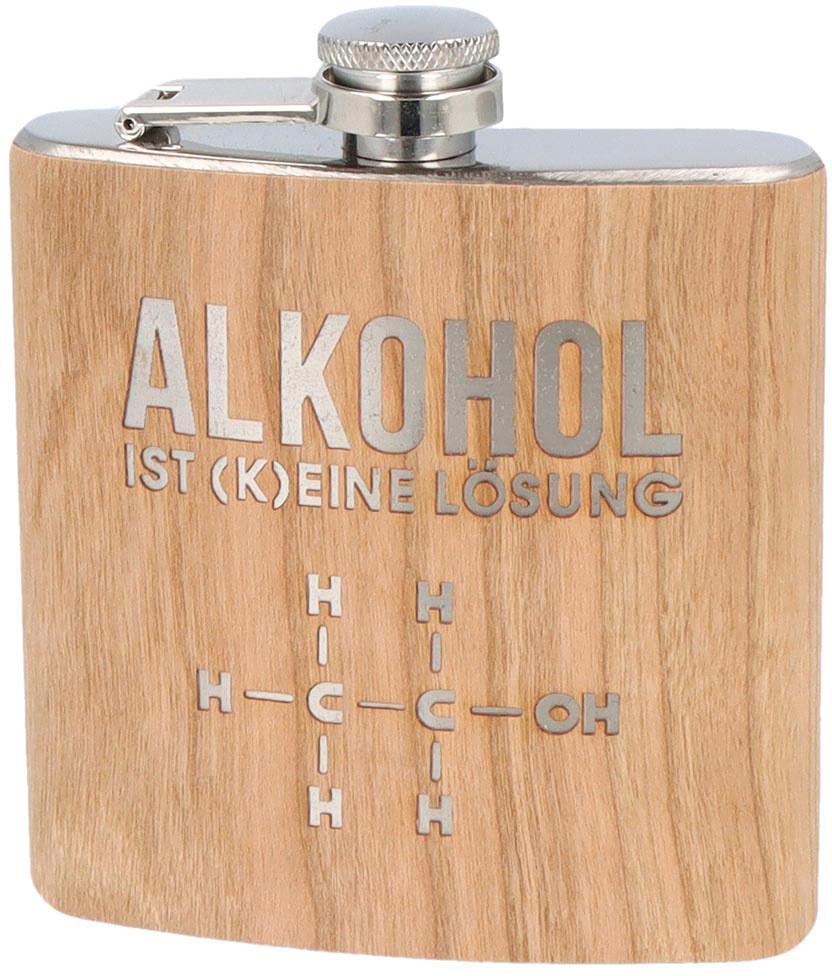 Spruchreif Flachmann Alkohol ist (k)eine Lösung 0,17l
