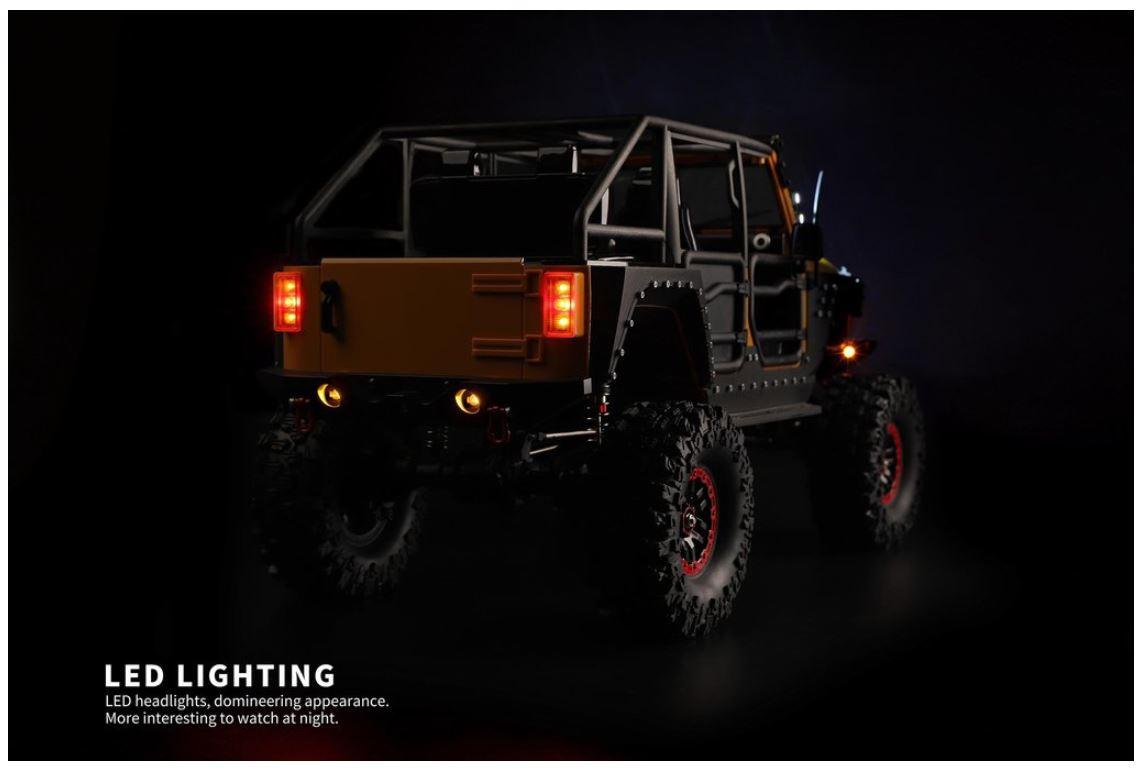 Produktbild drive&fly - DF-4S PRO Crawler YELLOW 313mm 1:10 Scale 5 von 13
