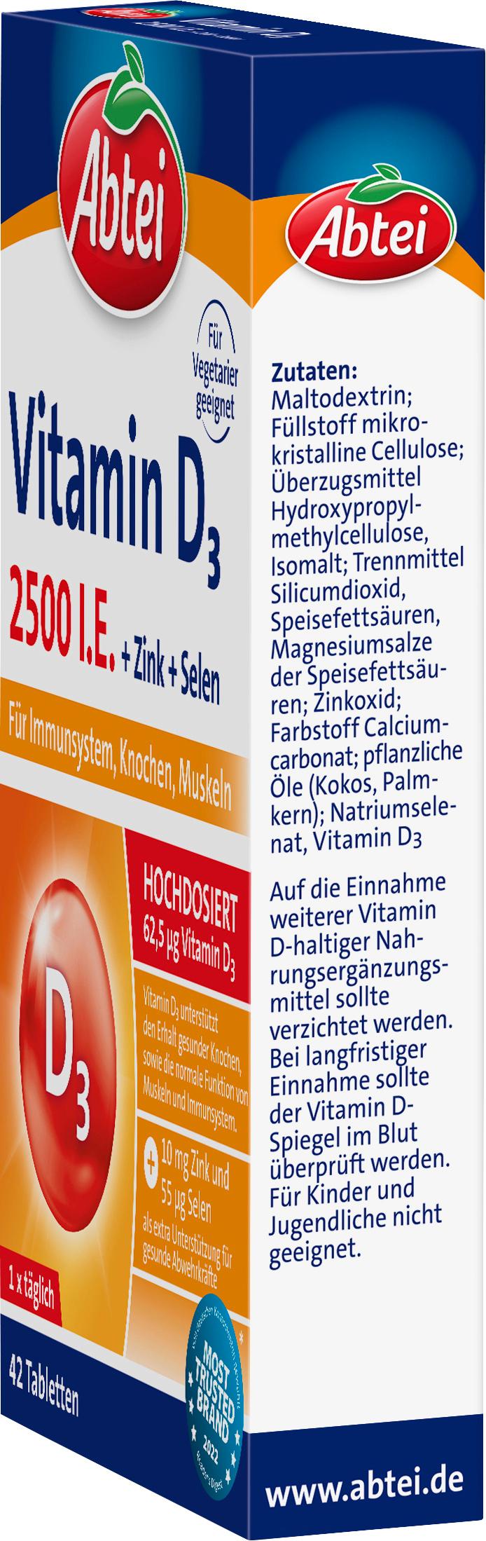 Produktbild ABTEI Vitamin D3 2500 I.E. 4 von 4