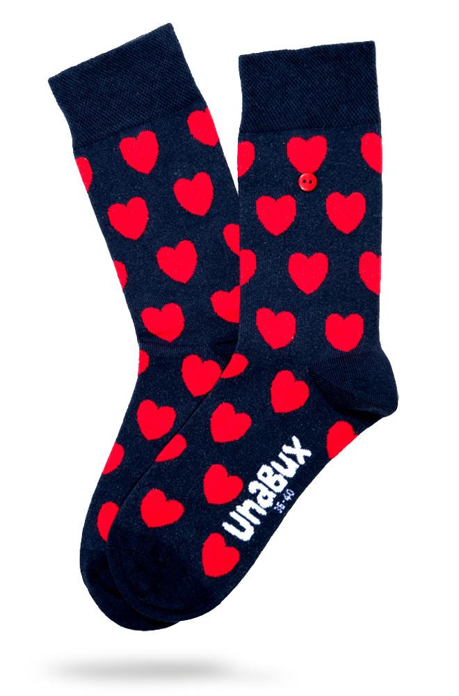 Unabux Unisex Socken Herzen