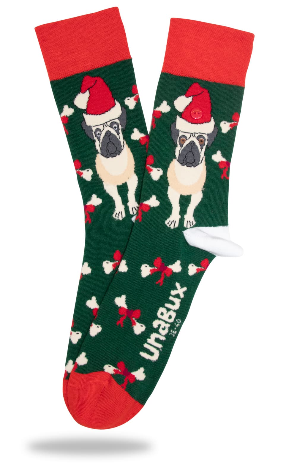 UnaBux Unisex Socken Weihnachten mit Hund