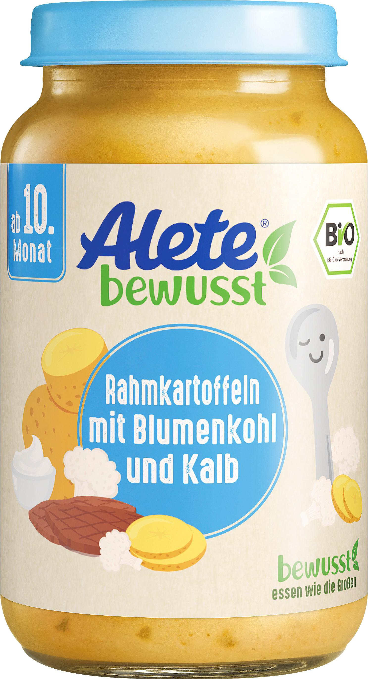 ALETE Bio Rahmkartoffeln mit Blumenkohl und Kalb ab 10. Monat 220g