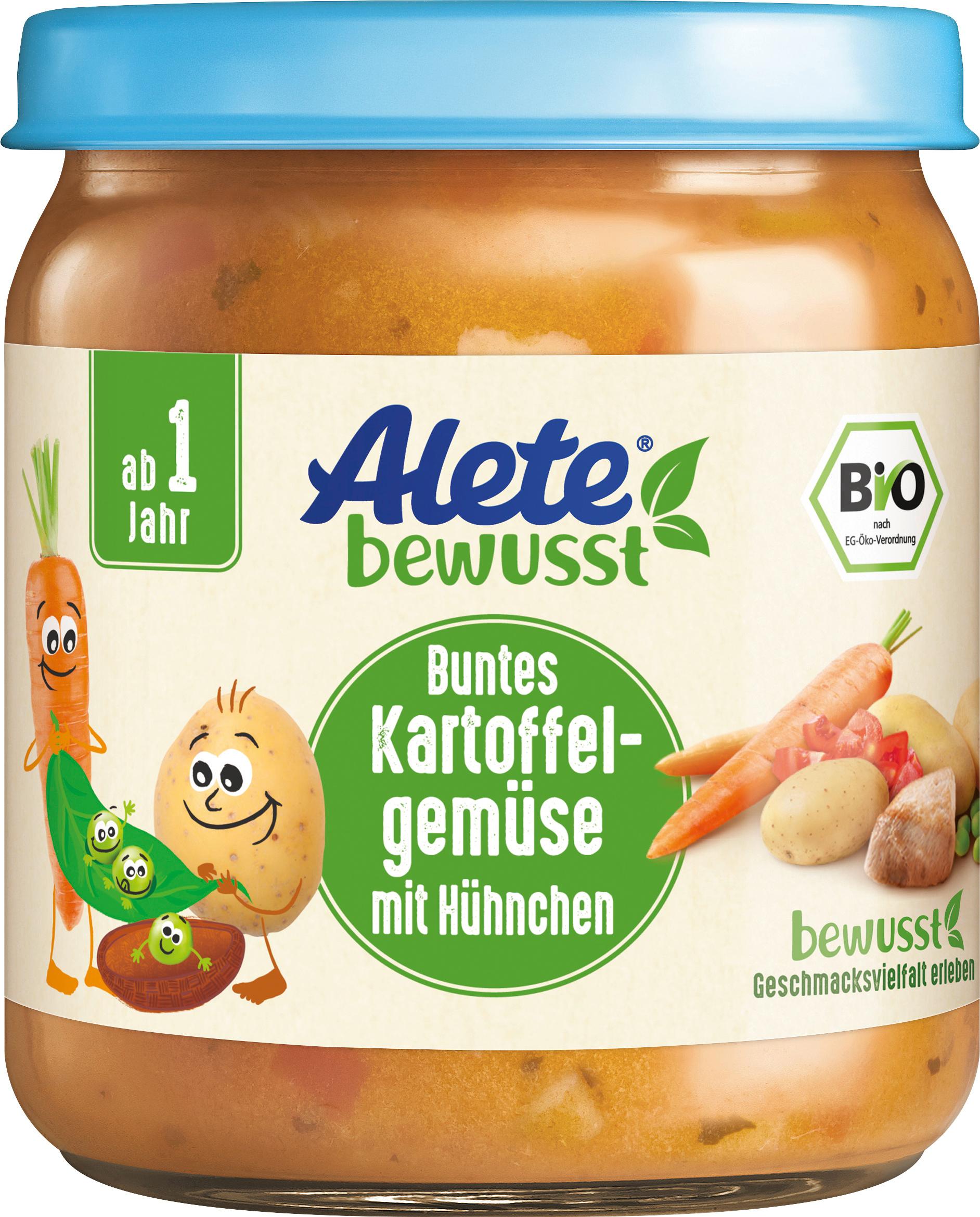 ALETE bewusst Bio Buntes Kartoffelgemüse mit Hühnchen