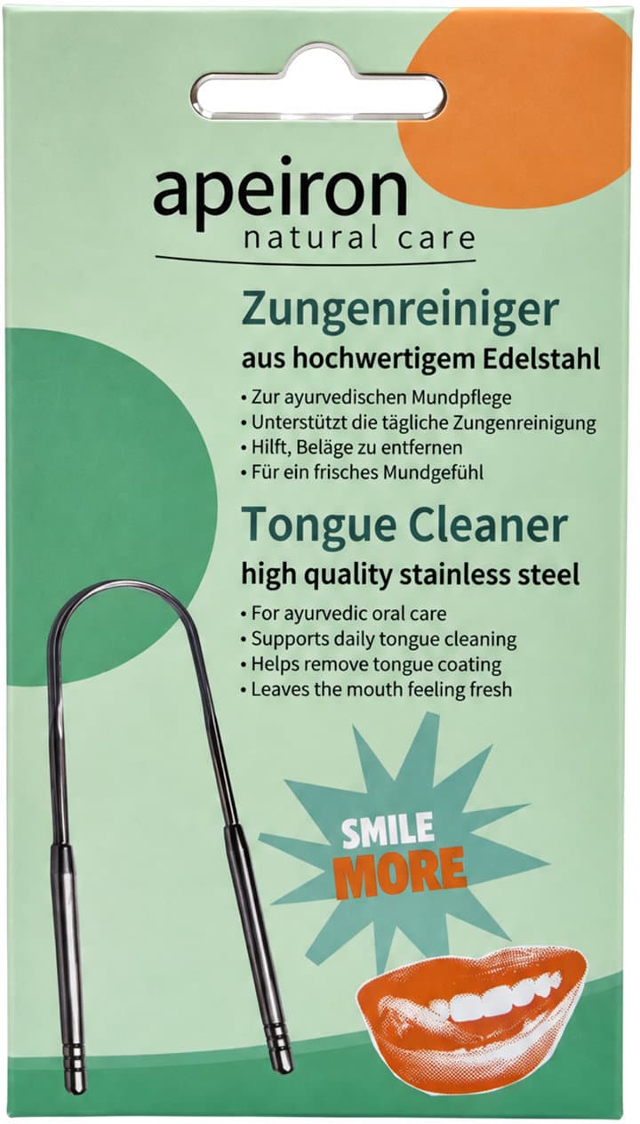 apeiron Zungenreiniger aus hochwertigem Edelstahl