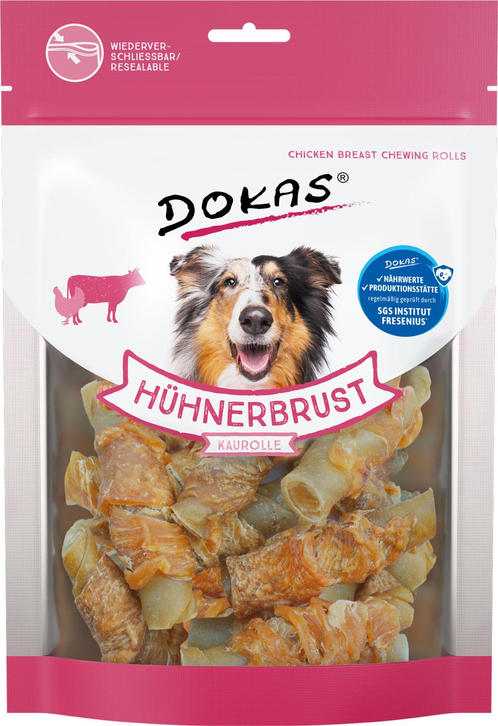 Dokas Hunde Snack Hühnerbrust Kaurolle