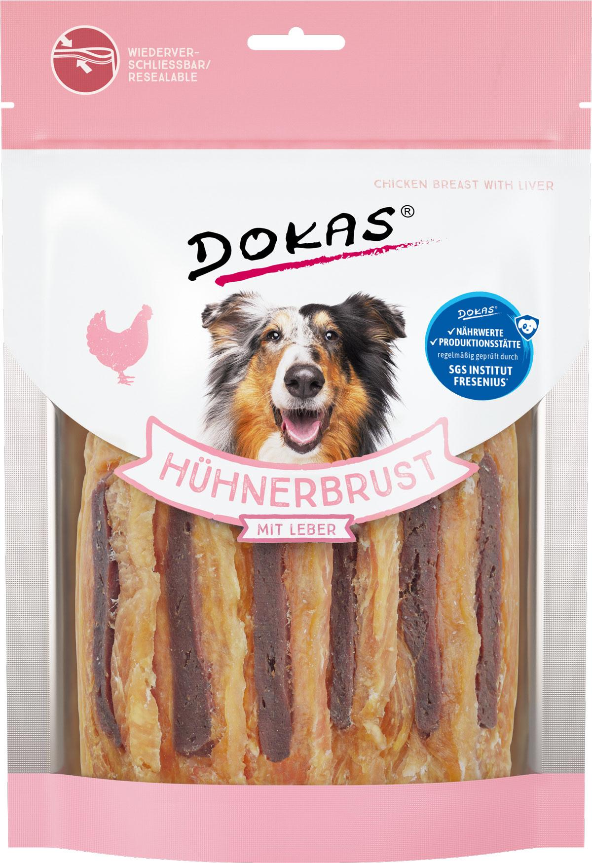 Dokas Hunde Snack Hühnerbrust mit Leber