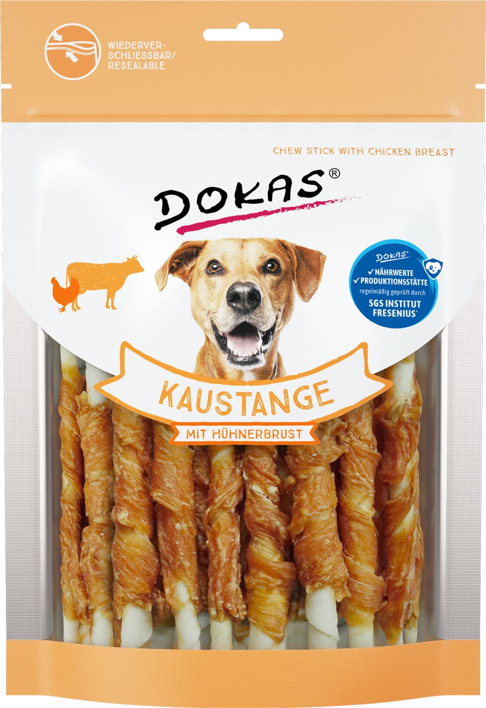 Dokas Hunde Snack Kaustange mit Hühnerbrustfilet