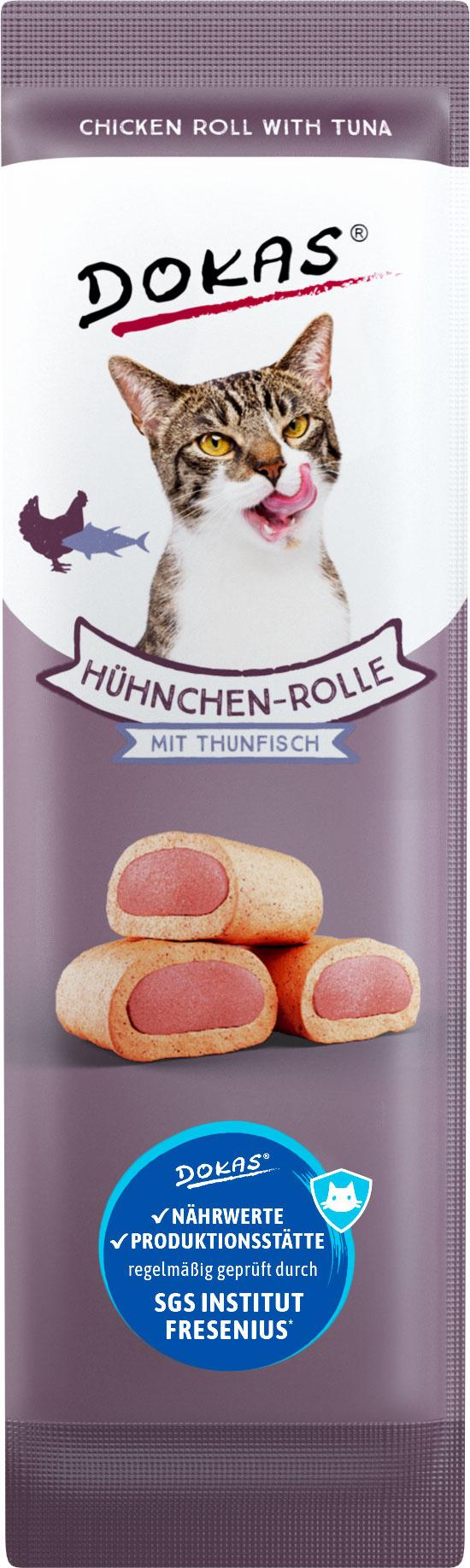Dokas Katzensnack Hühnchen-Rolle mit Thunfisch 10g