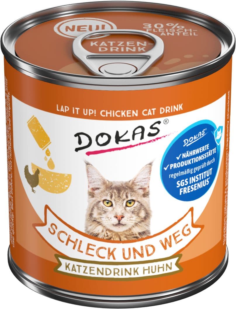Dokas Katzensnack Schleck und Weg Katzendrink mit Huhn
