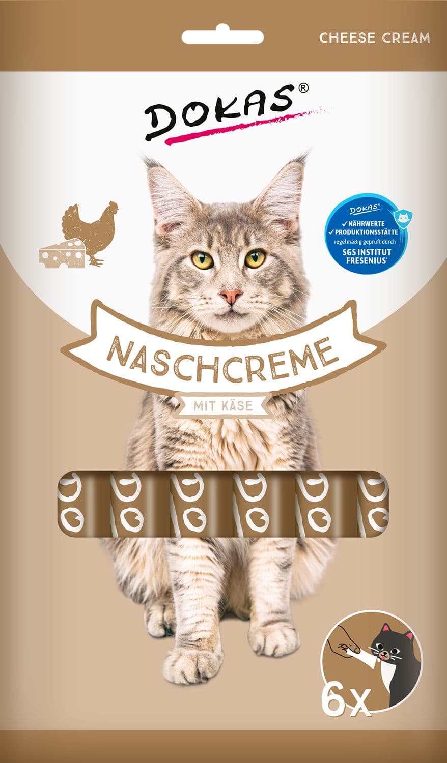 Dokas Katzensnack Naschcreme mit Käse