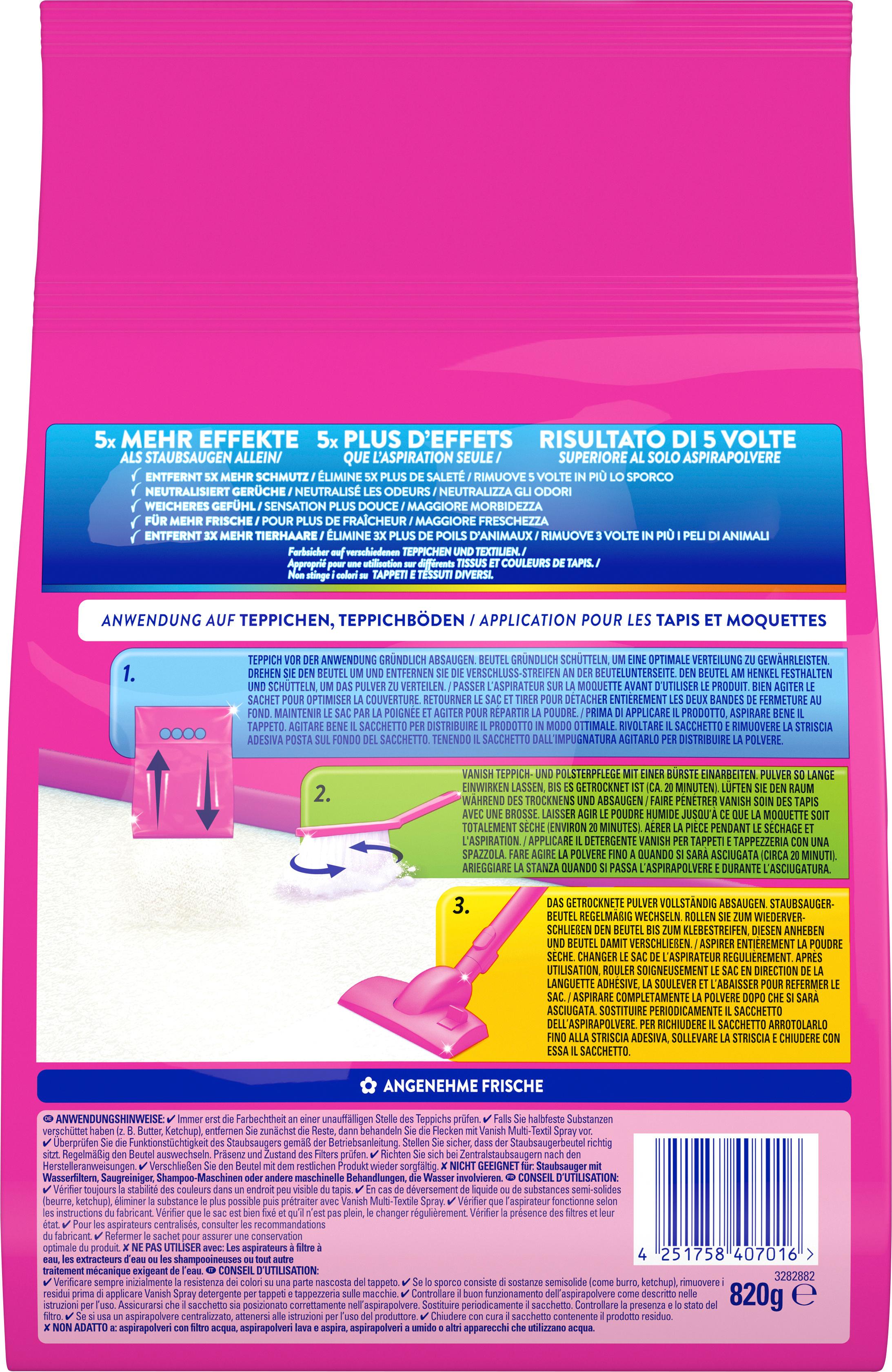 Produktbild Vanish Oxi Action Teppich-&Polsterpflege Pulver 2 von 4