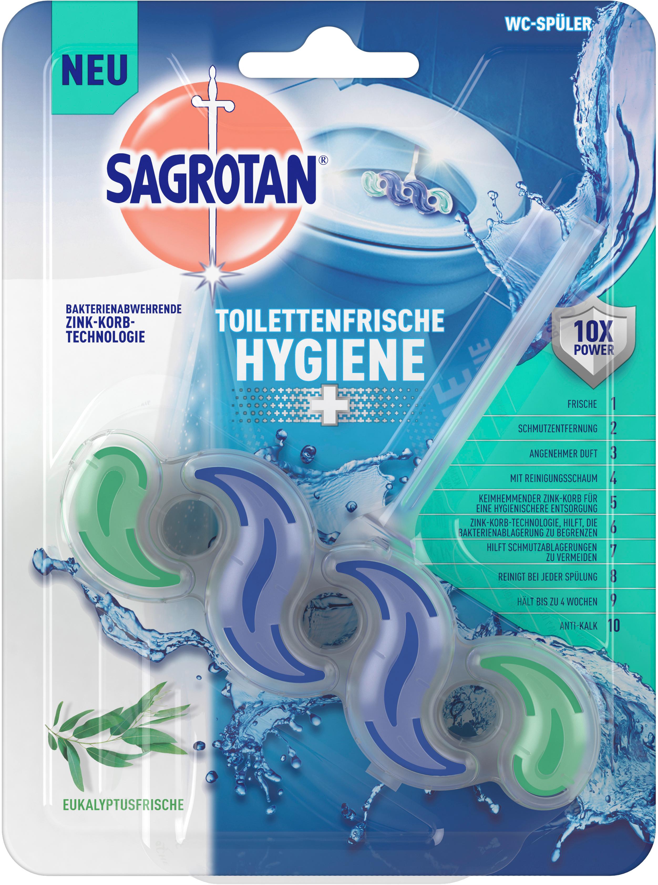 Sagrotan WC-Spüler Toilettenfrische Hygiene Plus Eukalyptusfrische