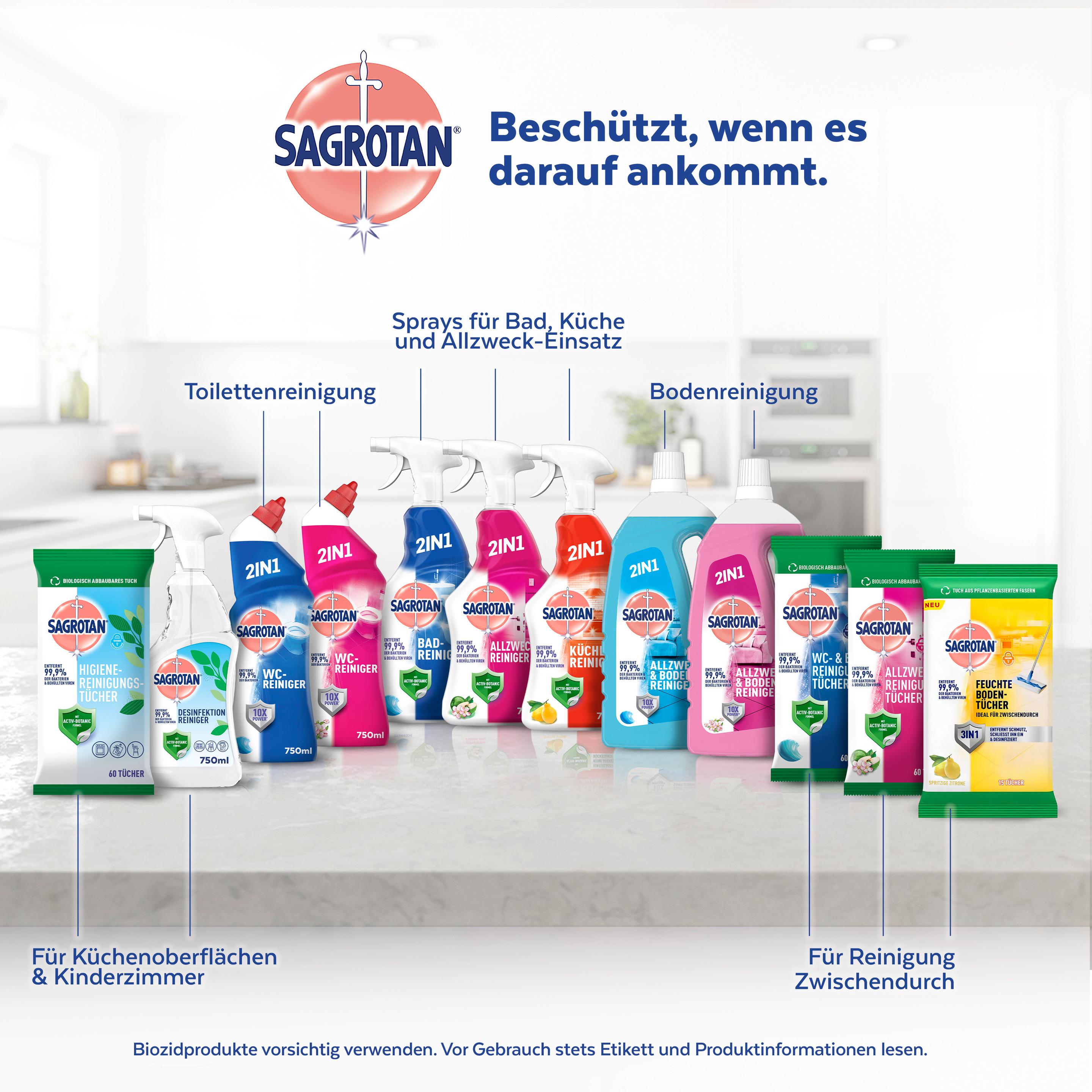 Produktbild Sagrotan Feuchte Bodentücher Zitrone 7 von 8