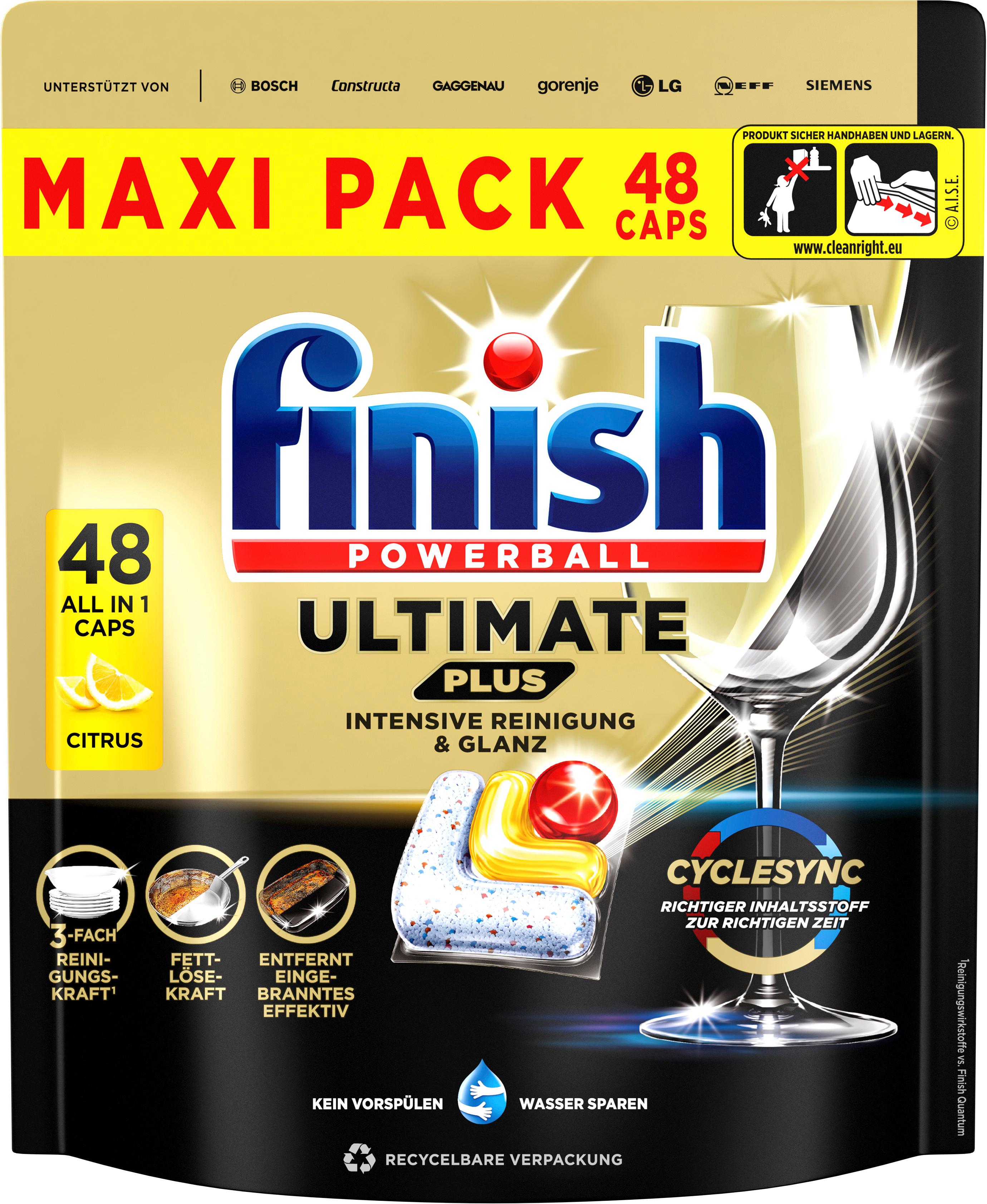 Finish Ultimate Plus All-in-1 Maxipack Citrus 48 Caps