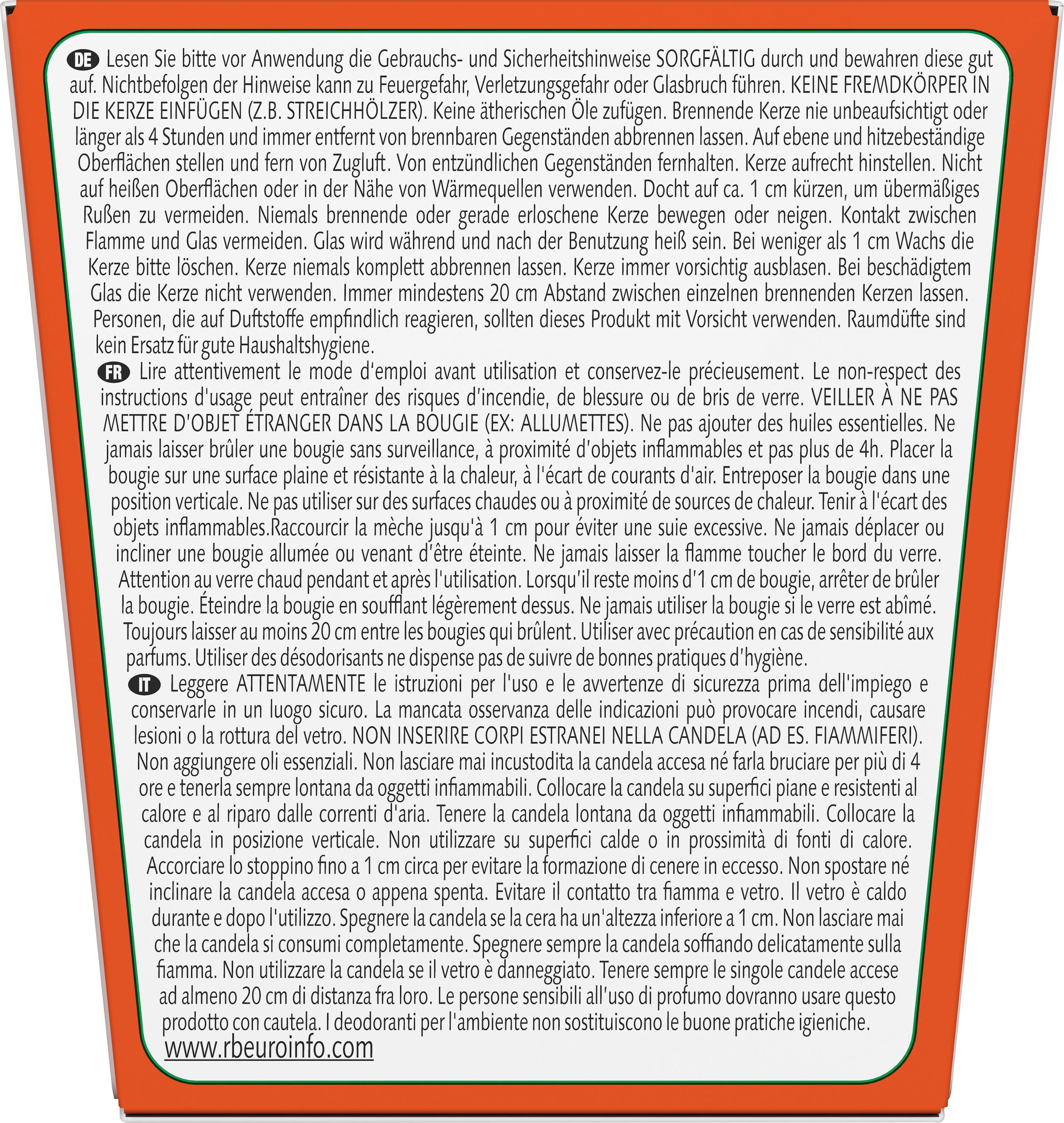 Produktbild Air Wick Duftkerze Anti-Tabak-Orange 2 von 12