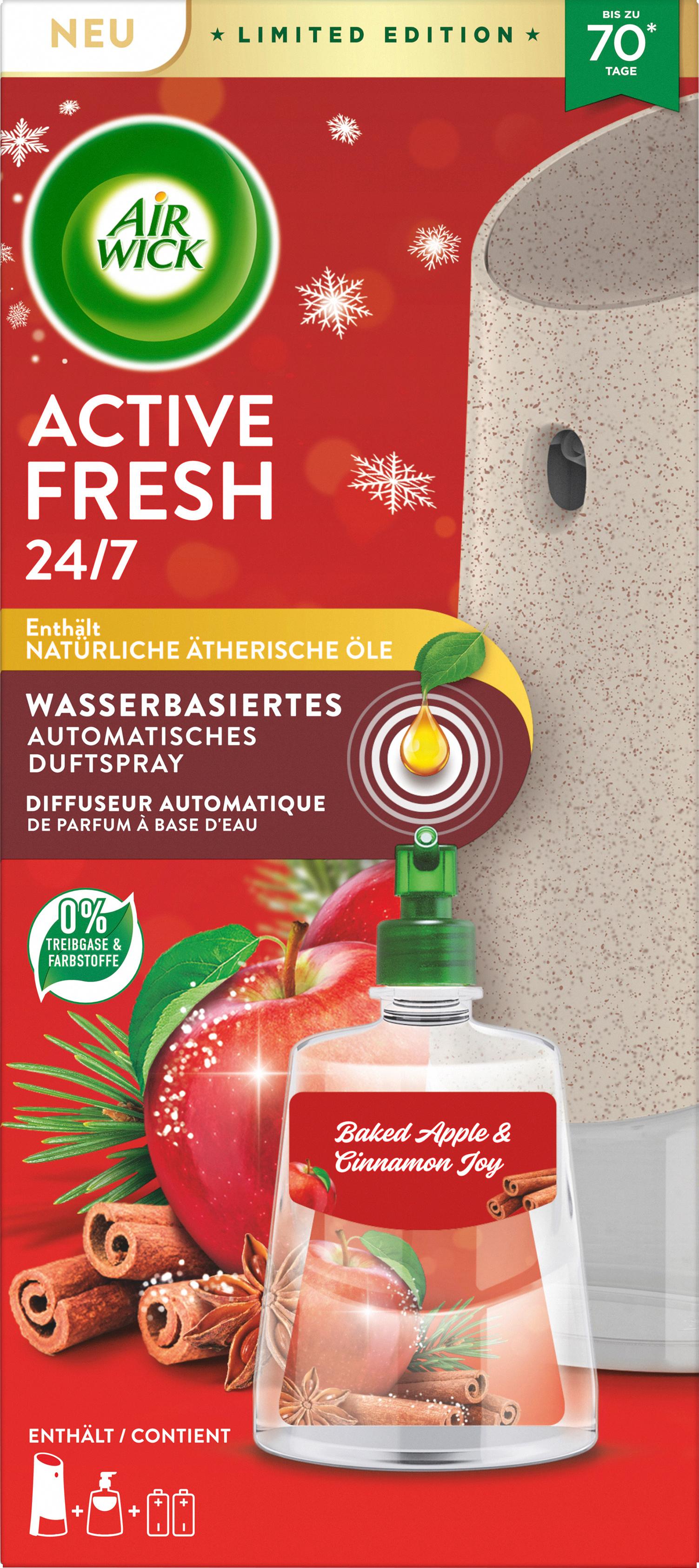Air Wick Active Fresh automatisches Duftspray Apple&Cinnamon Starter-Set