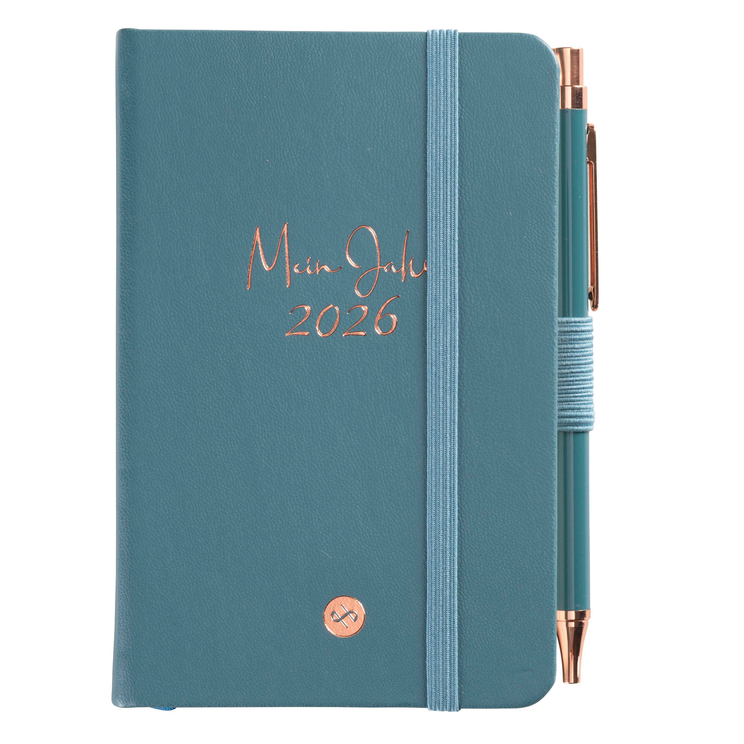 halmstadt 2026 Buchkalender mit Stift A5 Grün