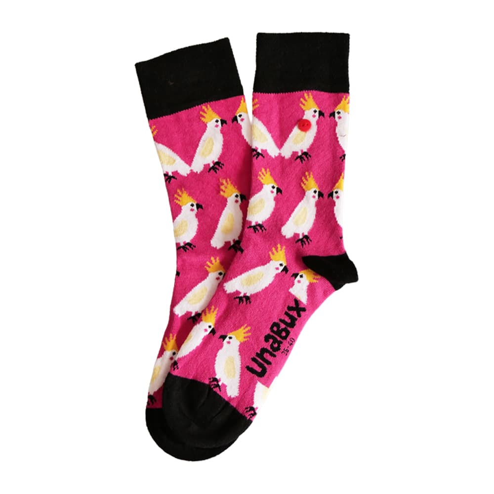 UnaBux Unisex Socken Kakadu