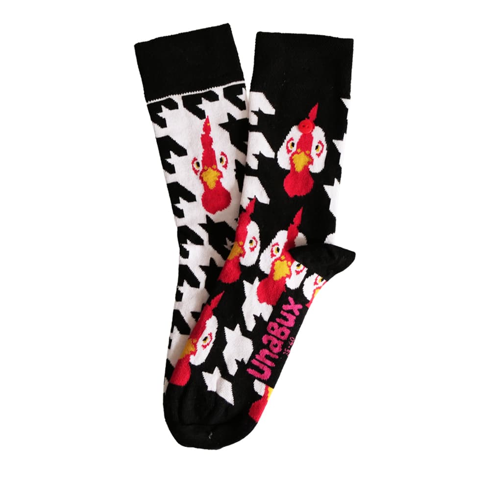 UnaBux Unisex Socken Hahn 