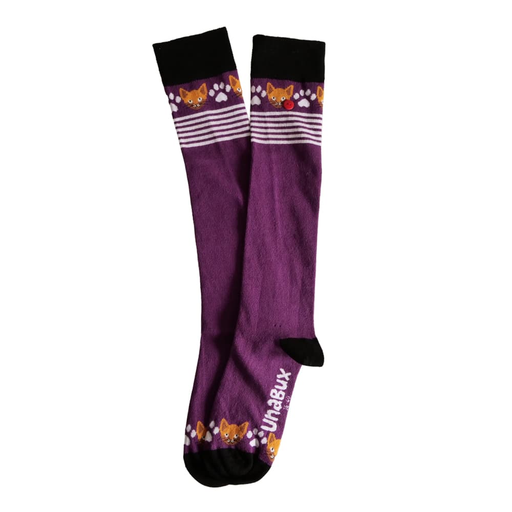 UnaBux Unisex Kniestrümpfe Katze 